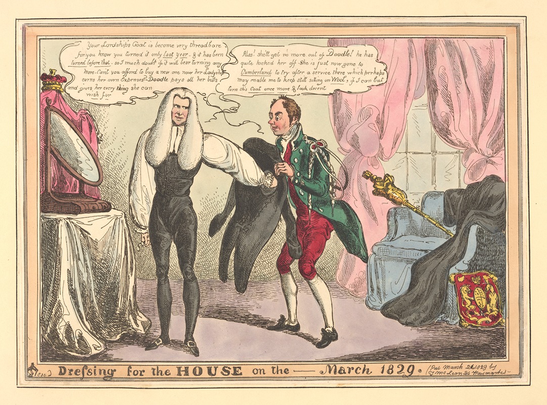 William Heath - Dressing for the House on the — March 1829