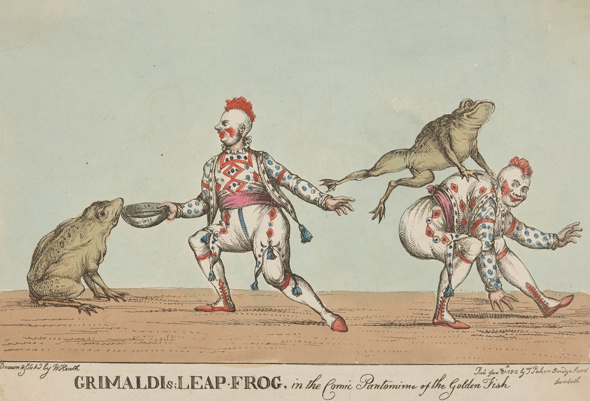 William Heath - Grimaldi’s leap frog, in the comic pantomime of The Golden Fish.