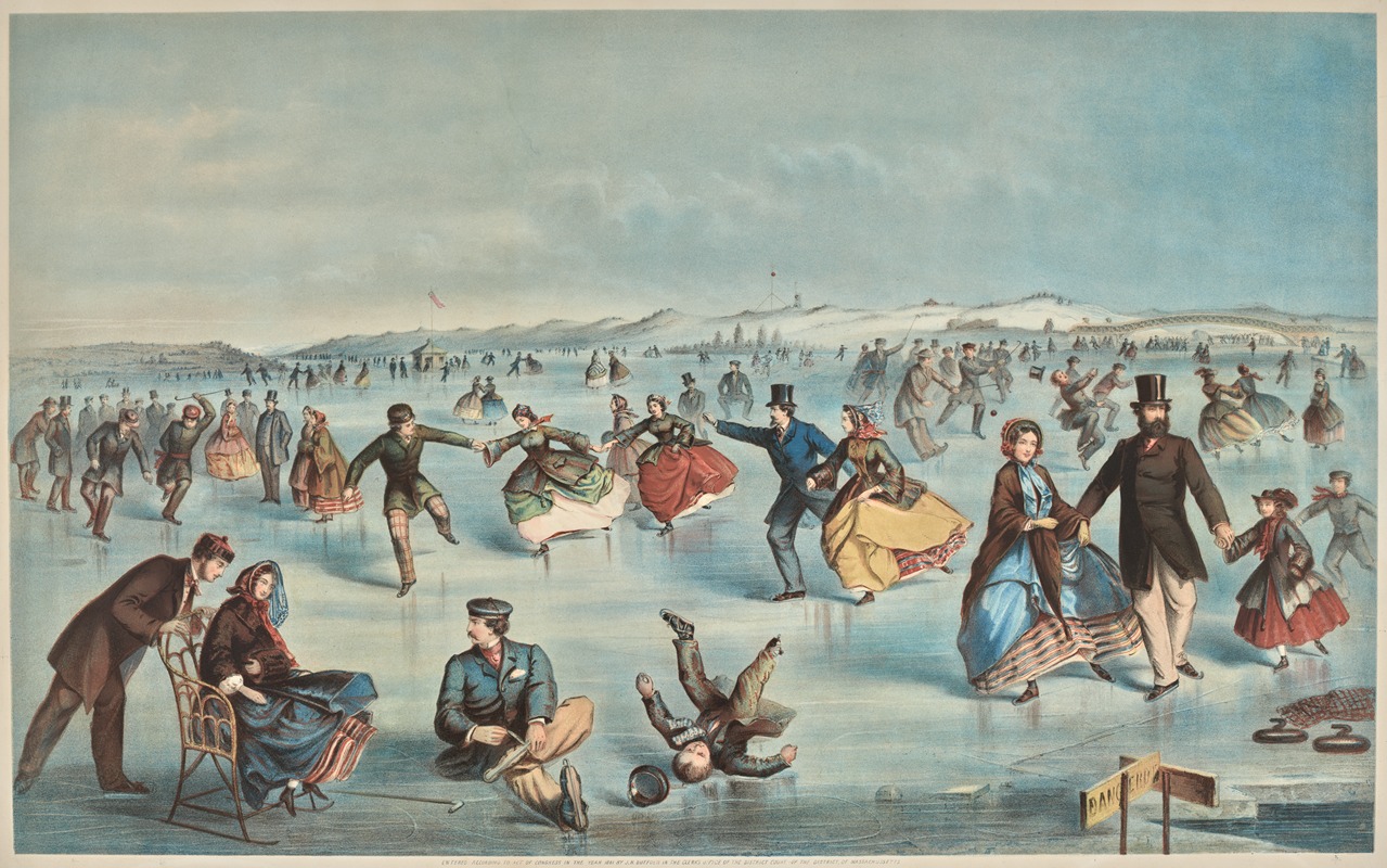 Winslow Homer - Skating on Central Park, New York.