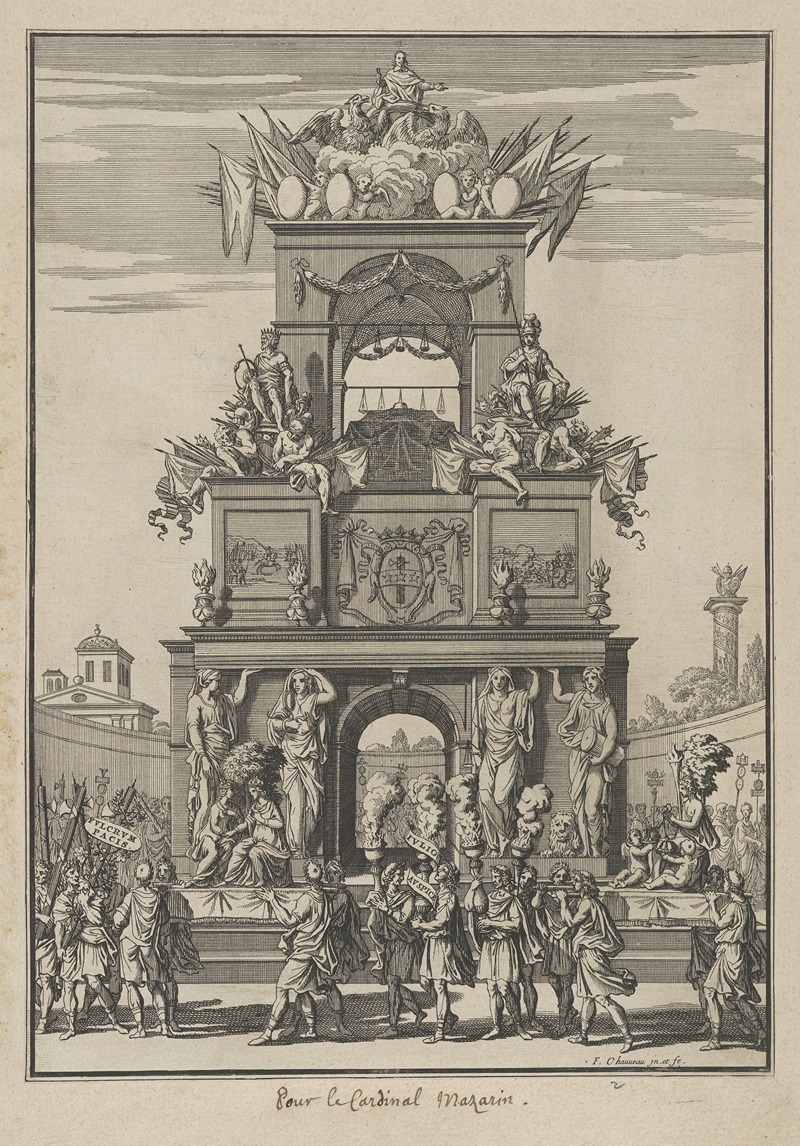 François Chauveau - Triumphal arch erected in honor of Cardinal Mazarin after the Treaty of the Pyrenees