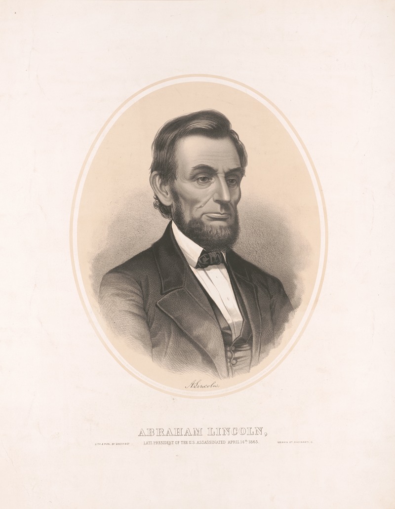 Gibson & Co. Lith - Abraham Lincoln, late President of the U.S. assassinated April 14th. 1865