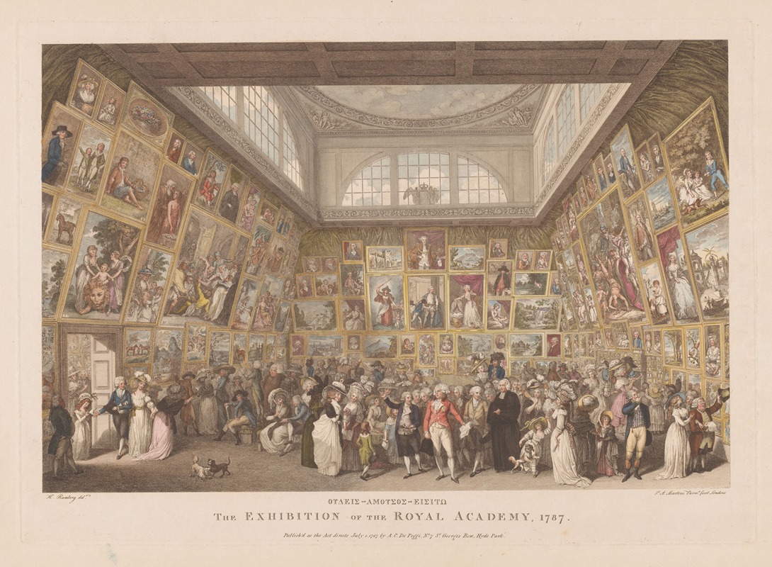 Johann Heinrich Ramberg - The Exhibition of the Royal Academy, 1787