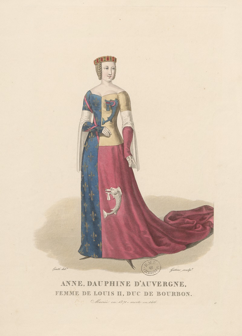 Louis-Marie Lanté - Anne, Dauphine d’Auvergne, femme de Louis II, duc de Bourbon