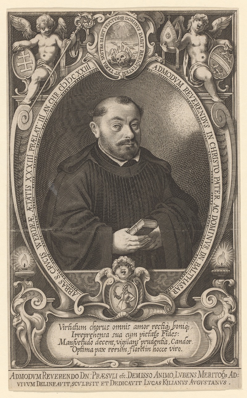 Lucas Kilian - Portrait of Abbot Balthasar at the age of 33