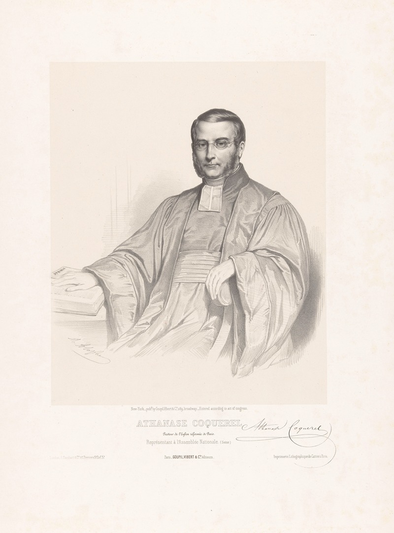 Marie-Alexandre Alophe - Athanase Coquerel, Pasteur de l’Eglise réformée de Paris, Représentant à l’Assemblée Nationale