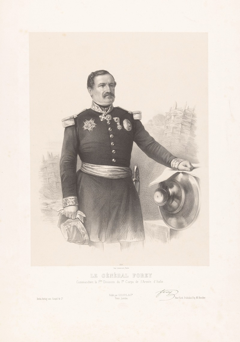 Marie-Alexandre Alophe - Le Général Forey, Commandant la 1.ère Division du 1.er Corps de l’Armée d’Italie