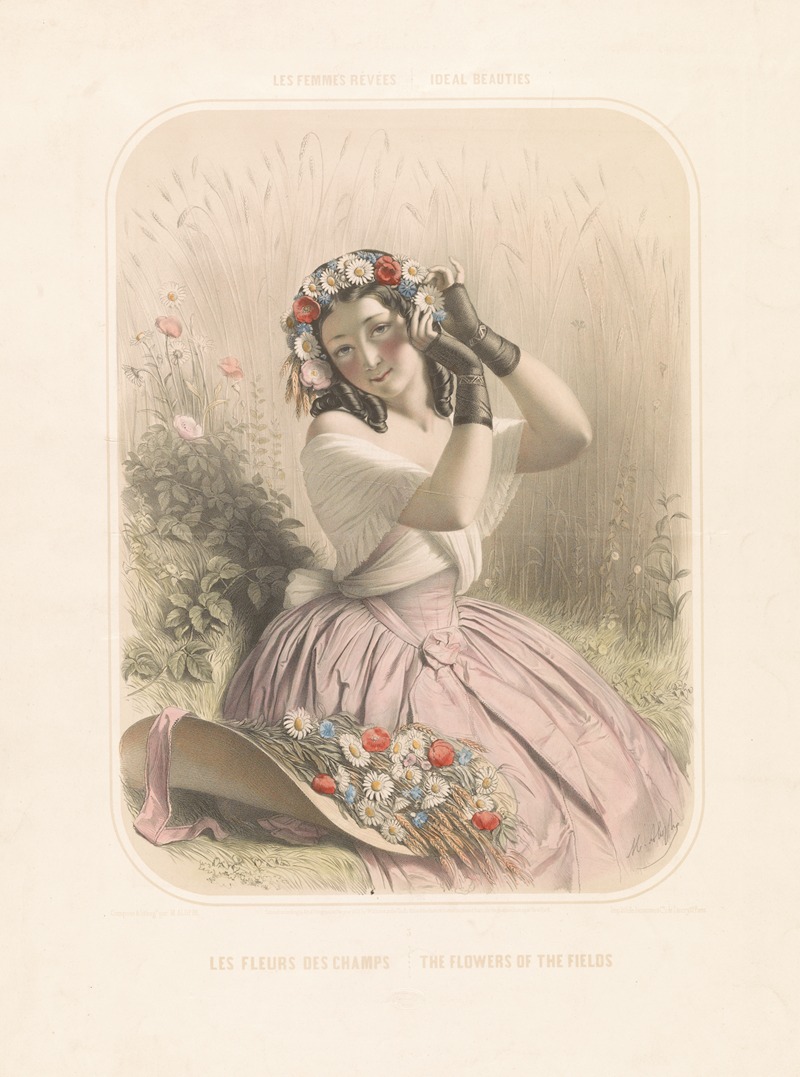 Marie-Alexandre Alophe - Les femmes révées–ideal beauties. Les fleurs des champs–the flowers of the fields