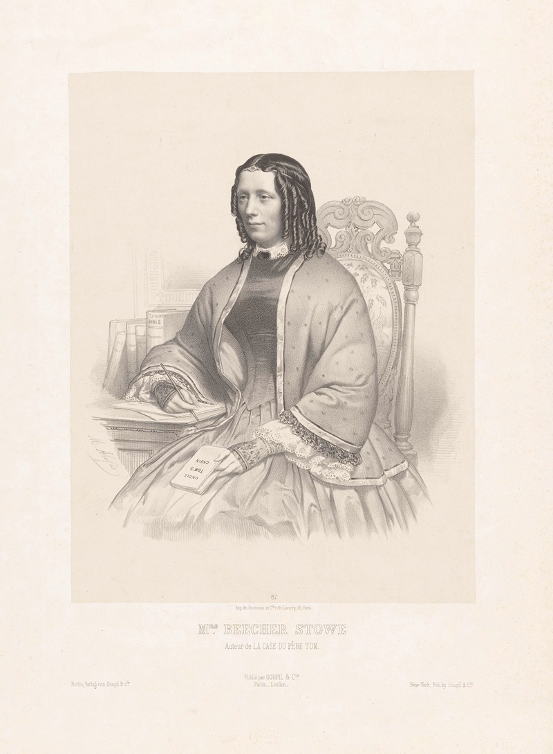 Marie-Alexandre Alophe - Mrs. Beecher Stowe. Auteur de ‘La case du père Tom’