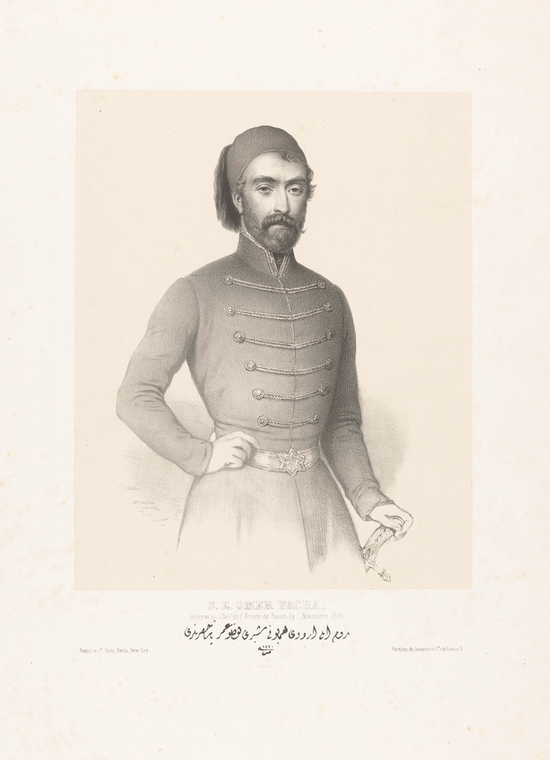 Marie-Alexandre Alophe - S.E. Omer Pacha, Général en Chef de l’Armée de Roum-ily, Novembre 1853