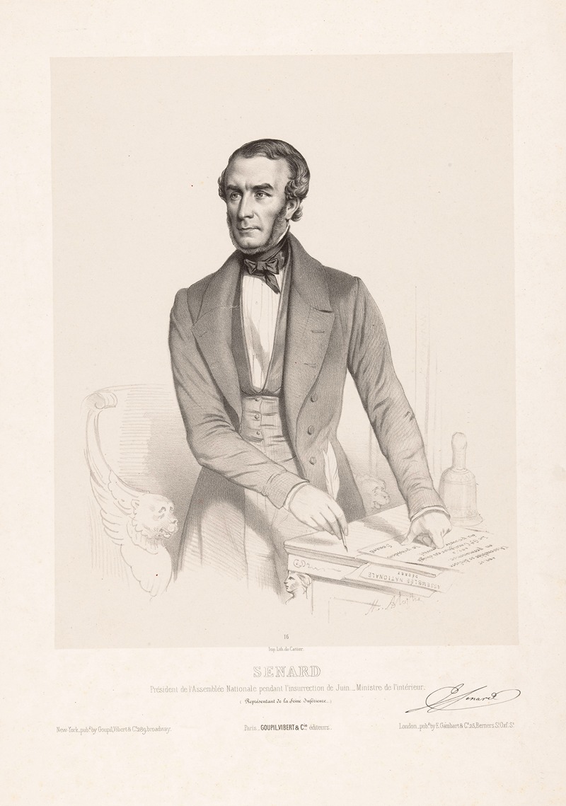 Marie-Alexandre Alophe - Senard. Président de l’Assemblée nationale pendant l’insurrection de juin, ministre de l’intérieur