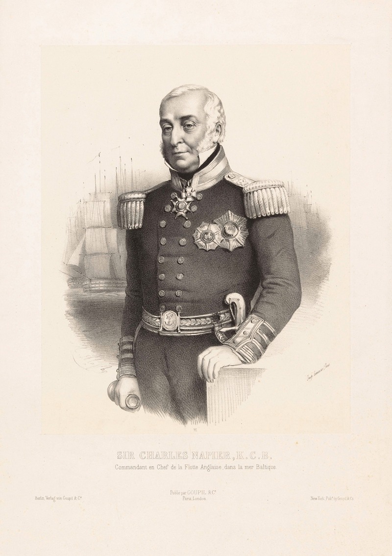 Marie-Alexandre Alophe - Sir Charles Napier, K.C.B. Commandant en Chef de la Flotte Anglaise, dans la mer Baltique