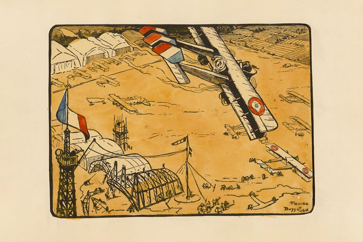 Maurice Busset - Un camp d’aviation, 1918 (An Aviation Camp, 1918)