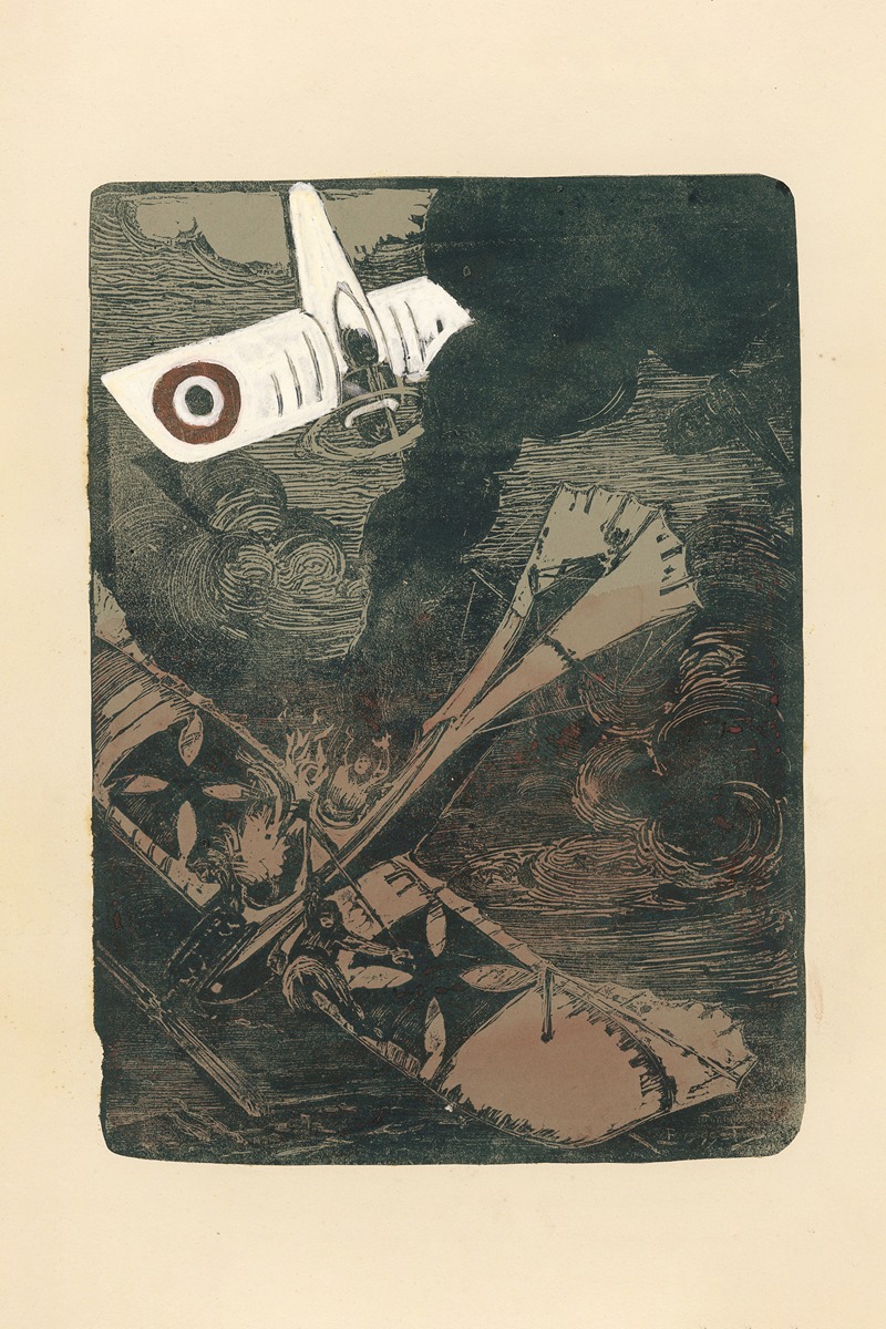 Maurice Busset - Le fin d’un Taube, bombardements de Paris, 1915 (A Taube’s End, Bombardments of Paris, 1915)