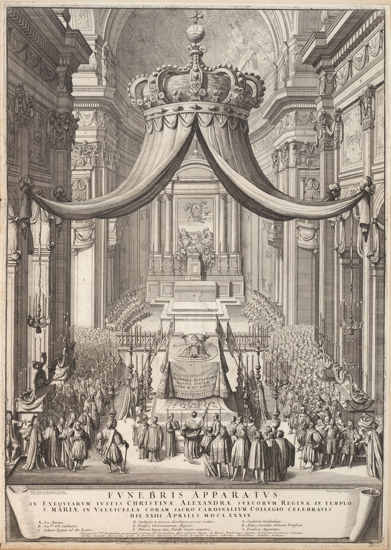 Nicolas Dorigny - Funeral of Christina, Queen of Sweden