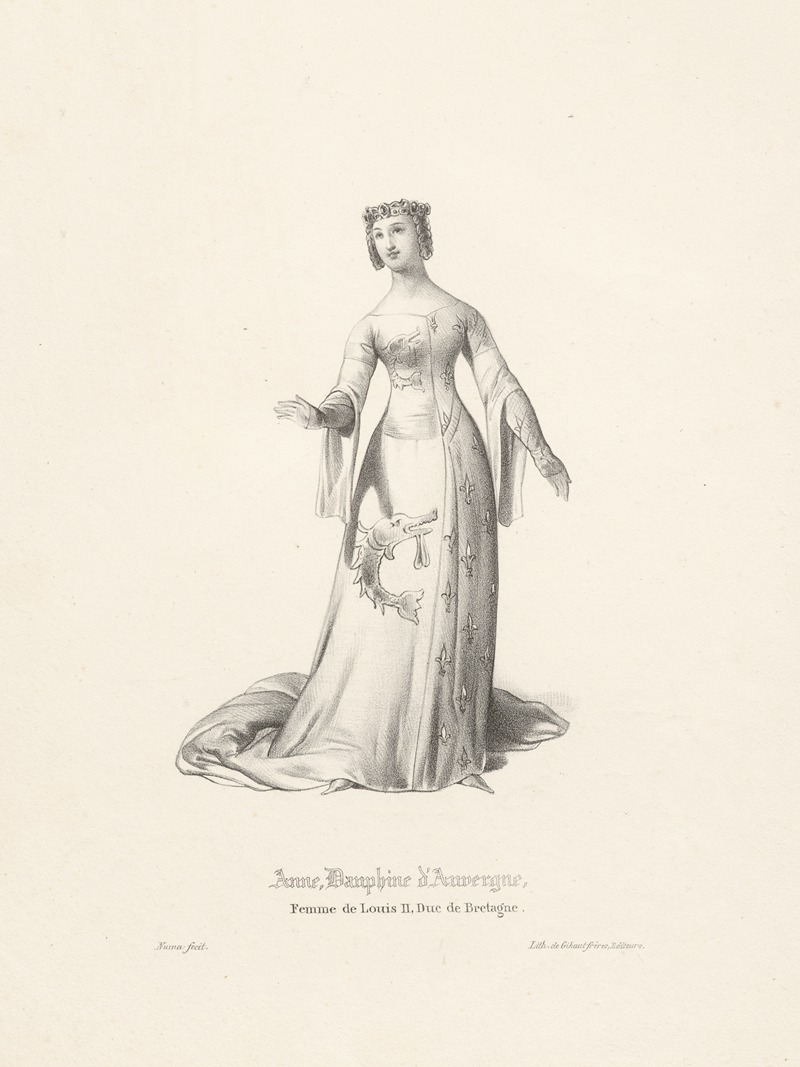 Pierre Numa - Anne, dauphine d’Auvergne, femme de Louis II, duc de Bretagne