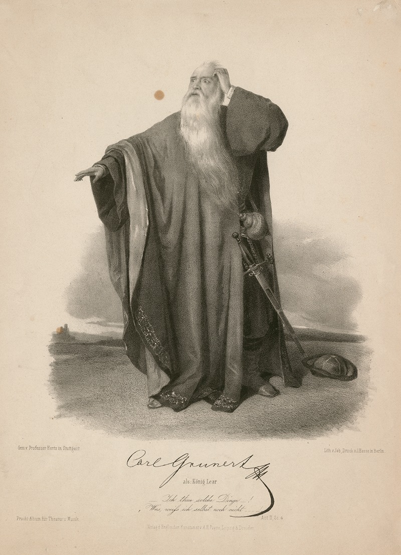 Albert Henry Payne - Carl Grunert als König Lear [in Shakespeare’s King Lear]