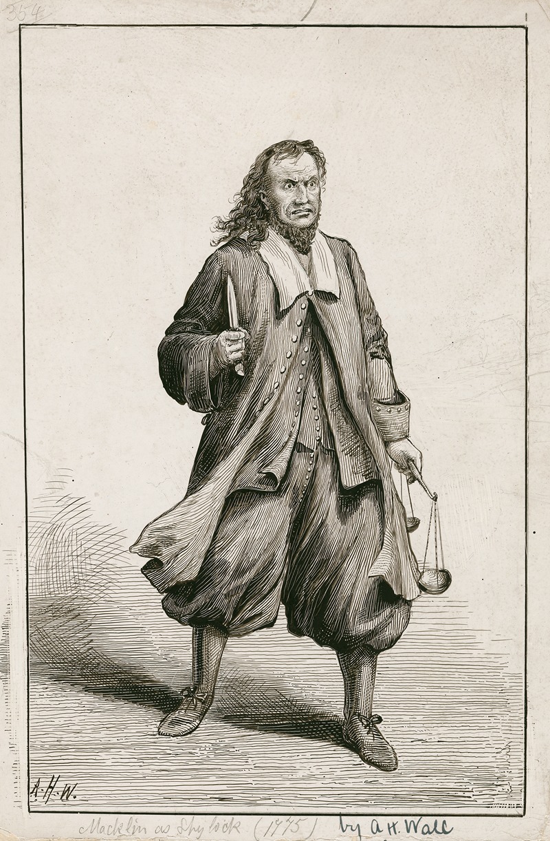 Alfred H. Wall - Macklin as Shylock