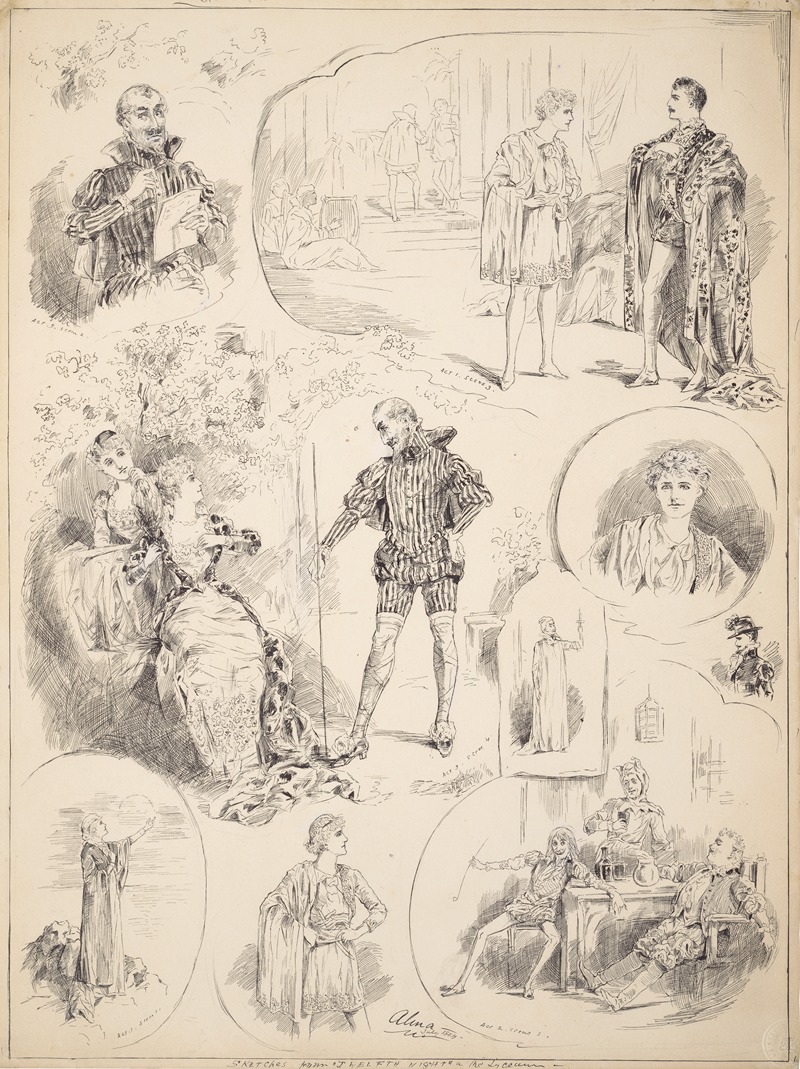 Alma - Sketches from ‘Twelfth night’ at the Lyceum