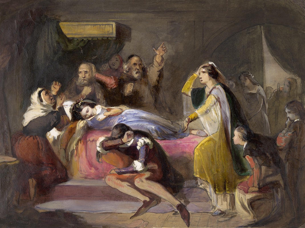 Anonymous - Romeo and Juliet, act IV, scene 5; scene where Juliet supposed dead