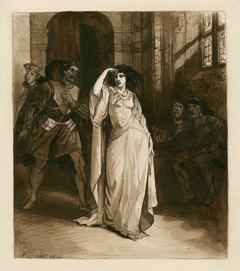 Anonymous - Sarah Siddons as Ophelia in Shakespeare’s Hamlet.