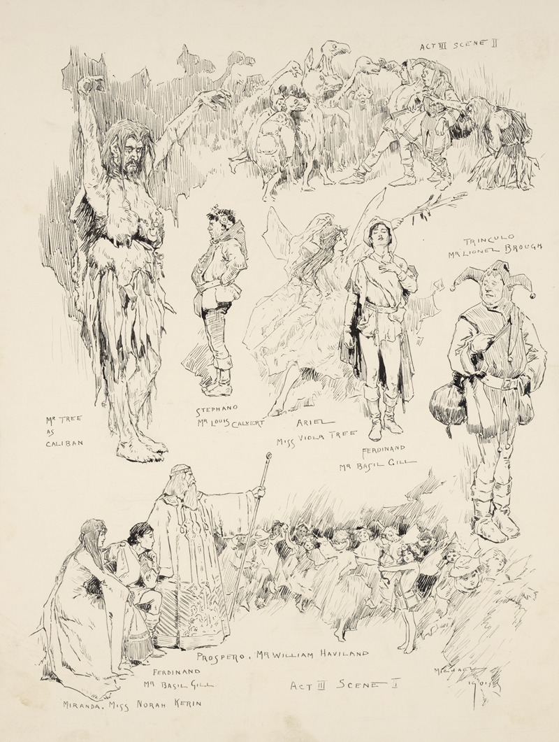 Arthur C. Michael - The tempest, act III, scene 2, as performed at his Majesty’s Theatre