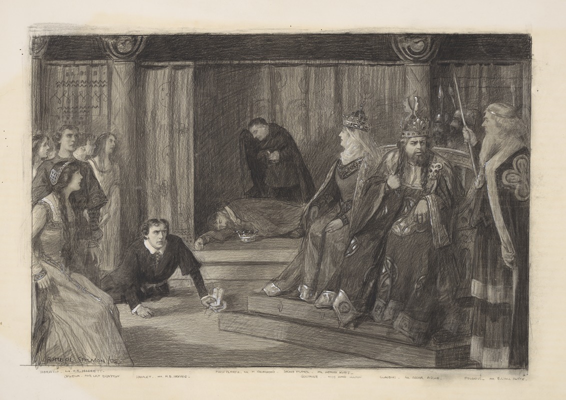 Balliol Salmon - Hamlet at the Adelphi, the play scene, act III