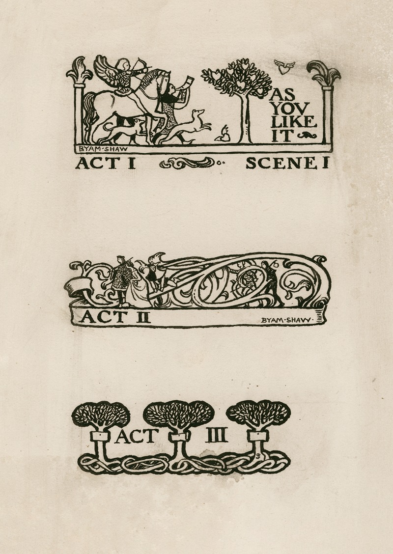 Byam Shaw - As you like it; Headings 2