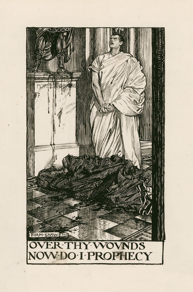 Byam Shaw - Julius Caesar; Over thy wounds now do i prophecy Act IV Scene II