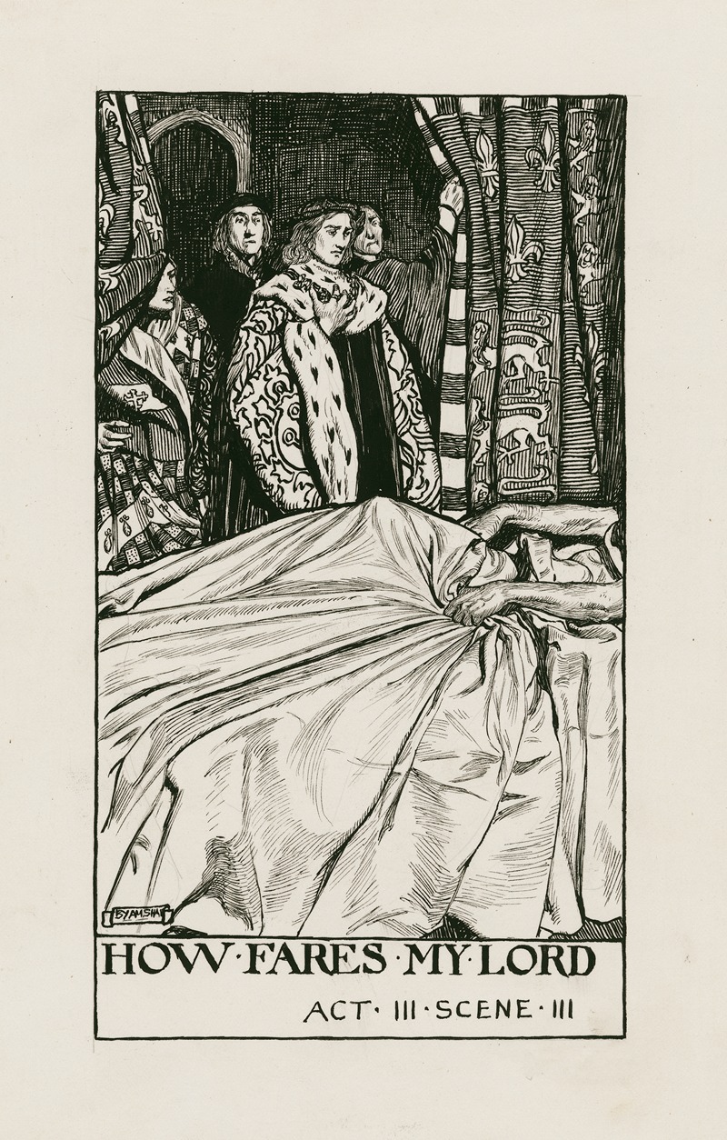 Byam Shaw - King Henry VI, part 2; How fares my lord Act III Scene III