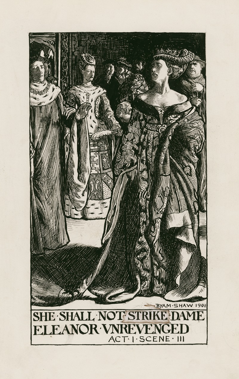 Byam Shaw - King Henry VI, part 2; She shall not strike Dame Eleanor unrevenged Act I Scene III