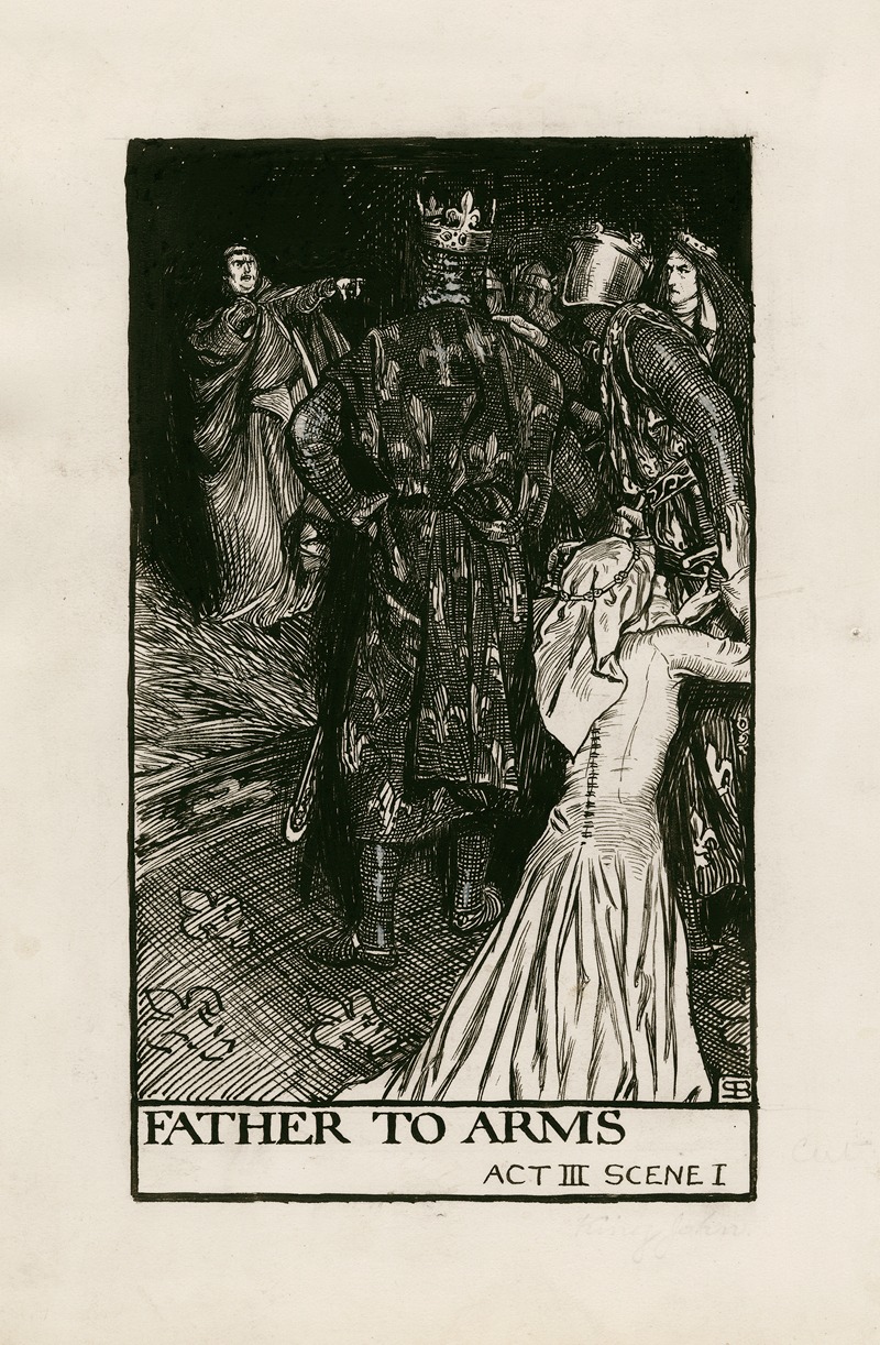 Byam Shaw - King John; Father to arms Act III Scene I