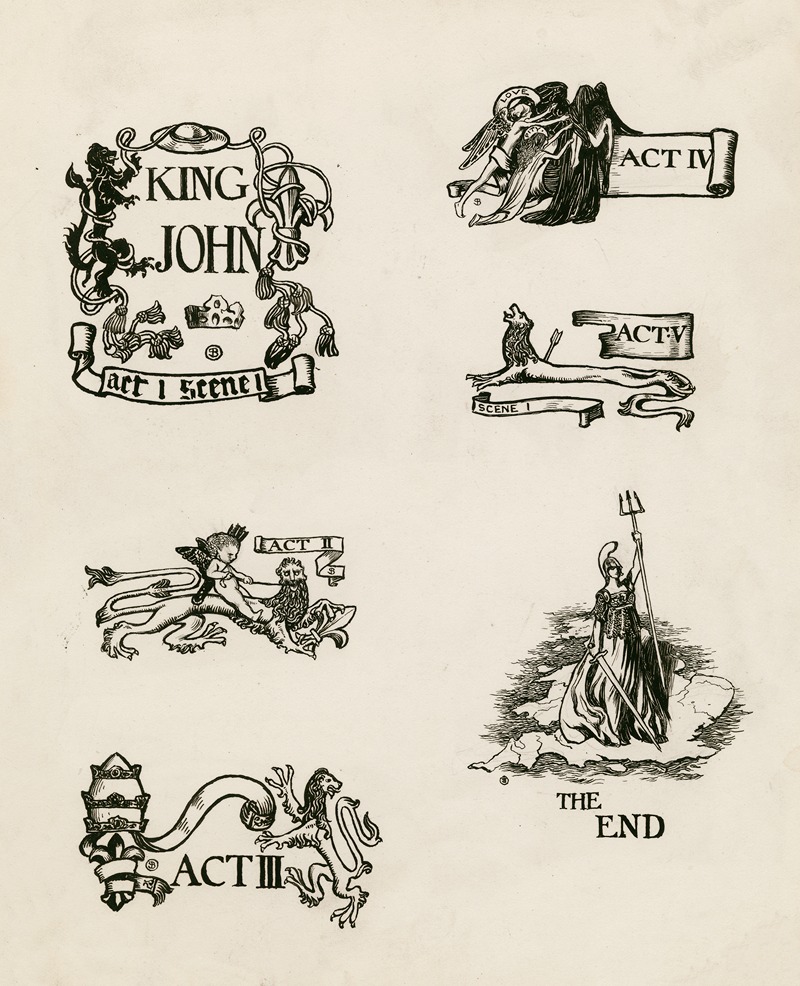 Byam Shaw - King John; Headings