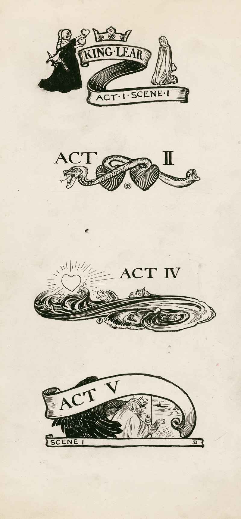 Byam Shaw - King Lear; Headings