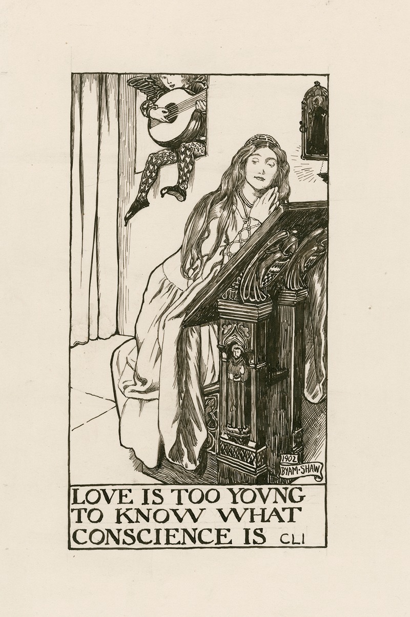 Byam Shaw - Sonnets; Love is too young to know what conscience is