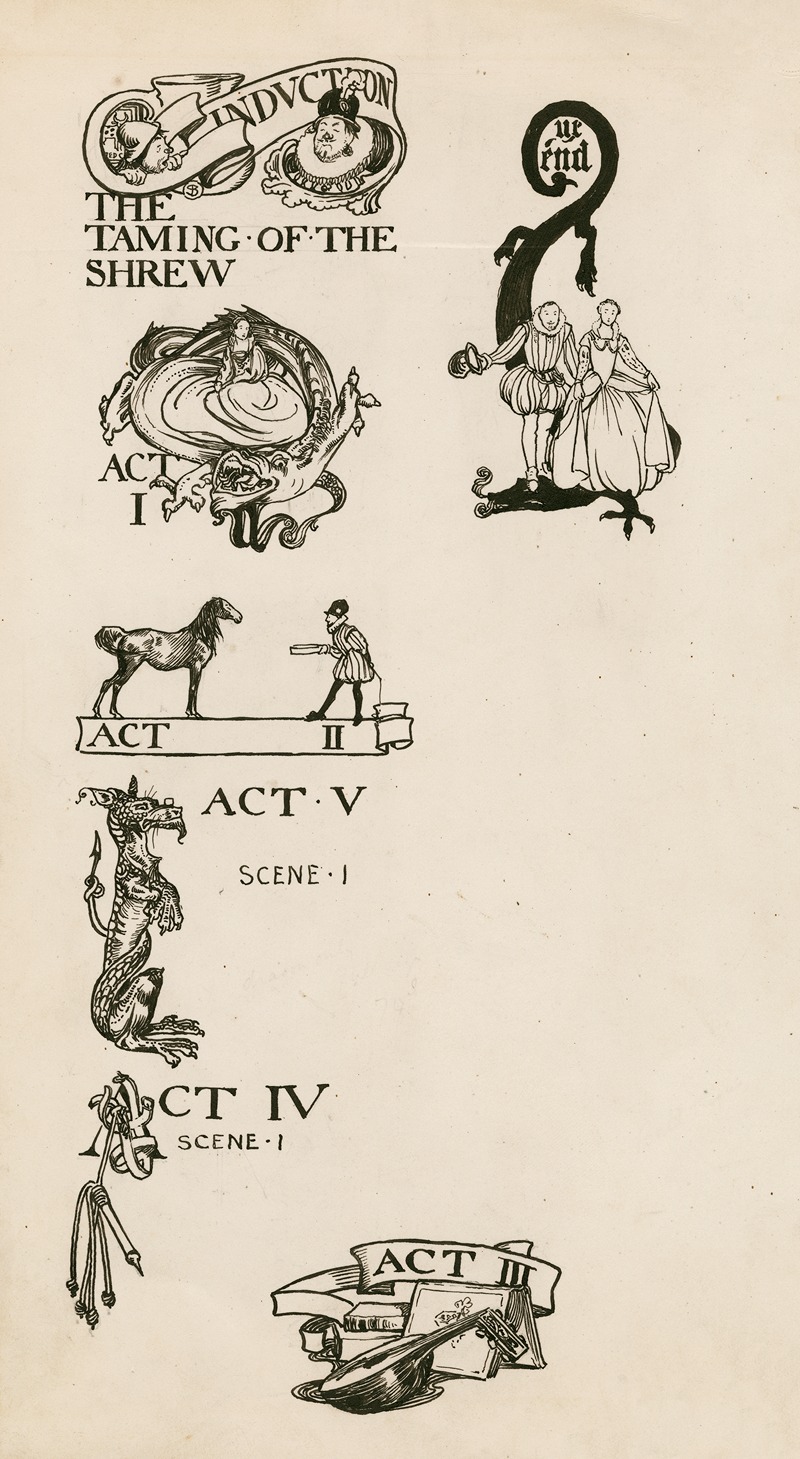 Byam Shaw - Taming of the shrew; Headings