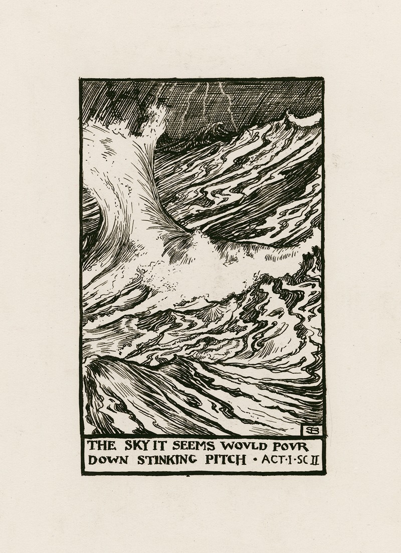 Byam Shaw - The Tempest; The sky it seems would pour down stinking pitch Act I Scene II