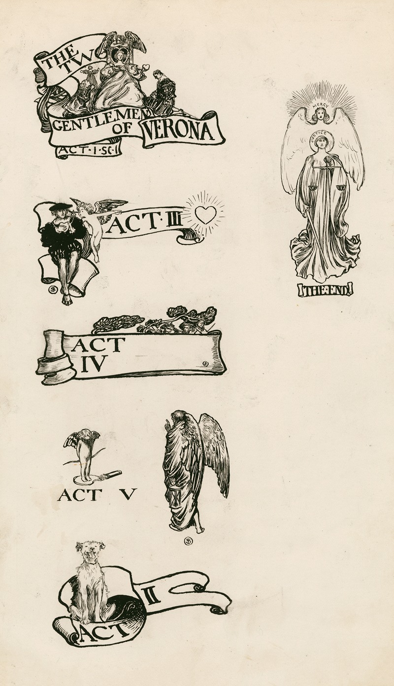 Byam Shaw - Two gentlemen of Verona; Headings