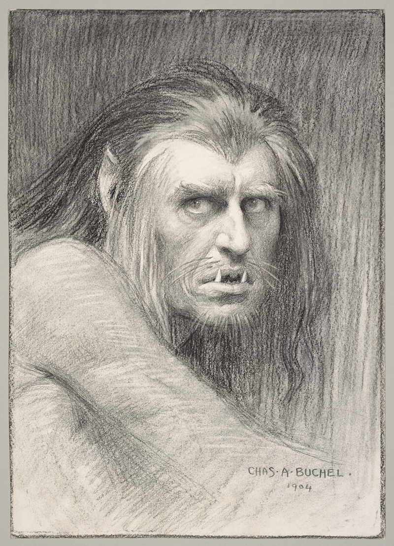 Charles A. Buchel - The tempest at His Majesty’s Theatre, Herbert Beerbohm Tree as Caliban