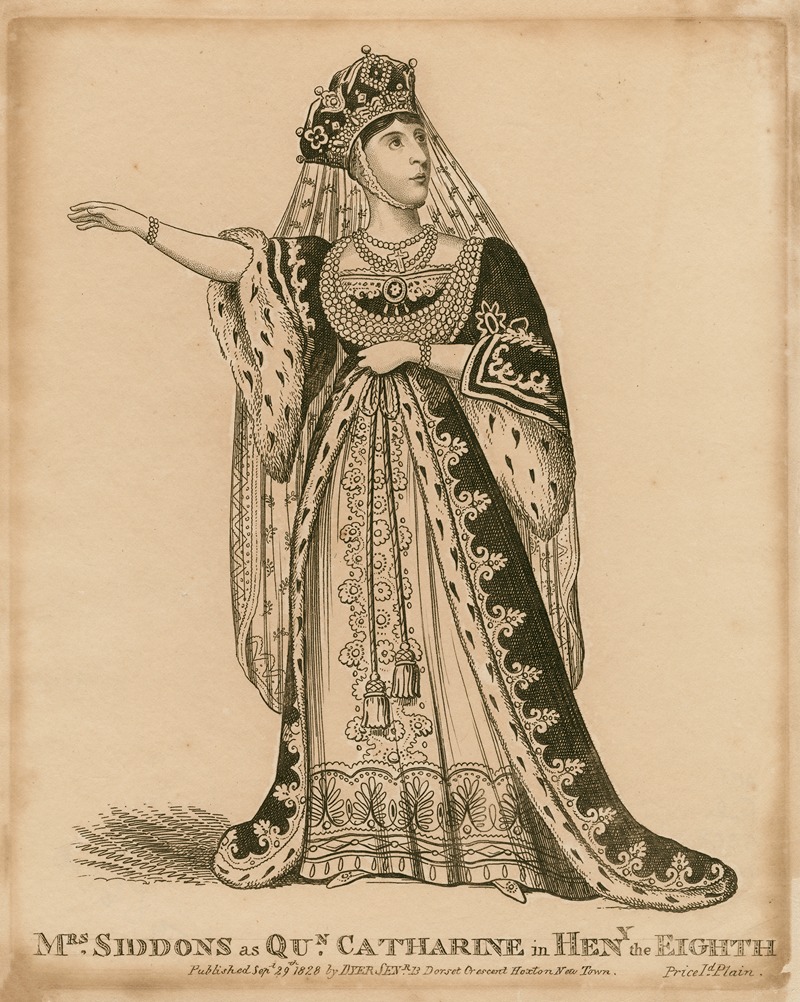 George Henry Harlow - Mrs. Siddons as Queen Katherine in Shakespeare’s Henry the Eighth