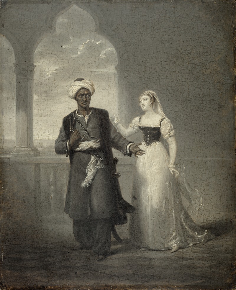 Henri Jean-Baptiste Victoire Fradelle - Othello and Desdemona