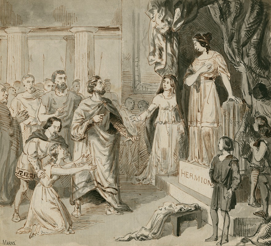 Henry Stacy Marks - Winter’s Tale, Leontes, Hermione, Pauline, etc