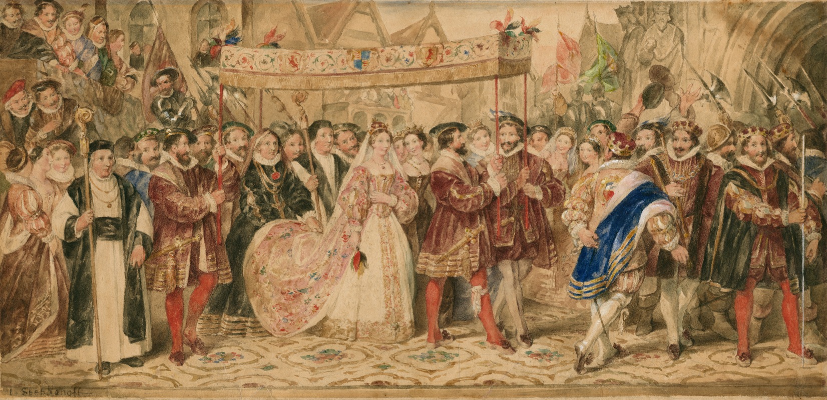 James Stephanoff - King Henry VIII, IV, 1, the coronation procession of Anne Boleyn