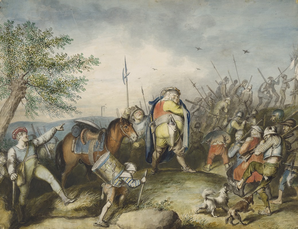 Johann Heinrich Ramberg - King Henry IV, pt. 1, IV, 2, public road near Coventry