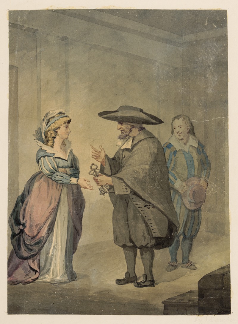 Johann Heinrich Ramberg - Merchant of Venice, Shylock and Jessica