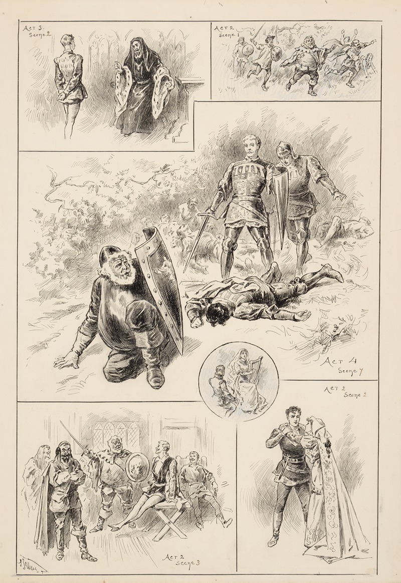 John Jellicoe - King Henry IV, pt. 1, Haymarket Theatre, May 16, 1896, Mr. Tree as Falstaff, Mr. Waller as Hotspur