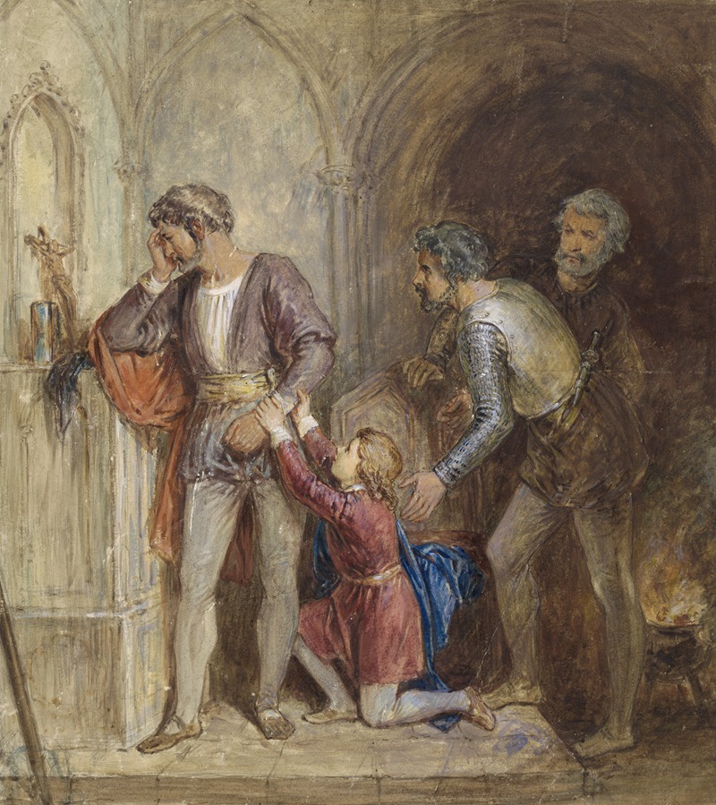 John Massey Wright - Prince Arthur pleading with Hubert, King John, act IV, sc. 1