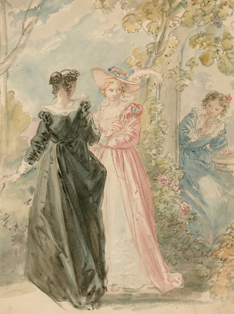 John Massey Wright - Scene from Much ado about nothing – act III, sc. 1