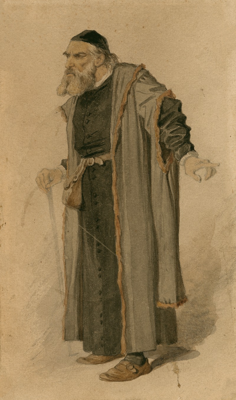 John Tenniel - Costume design for Merchant of Venice, Shylock