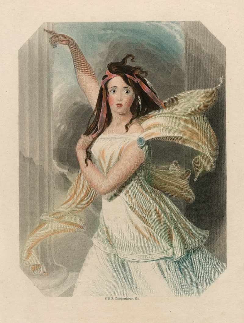 Joseph Kenny Meadows - The prophetess [Cassandra in Troilus and Cressida, act 2, sc. 2]