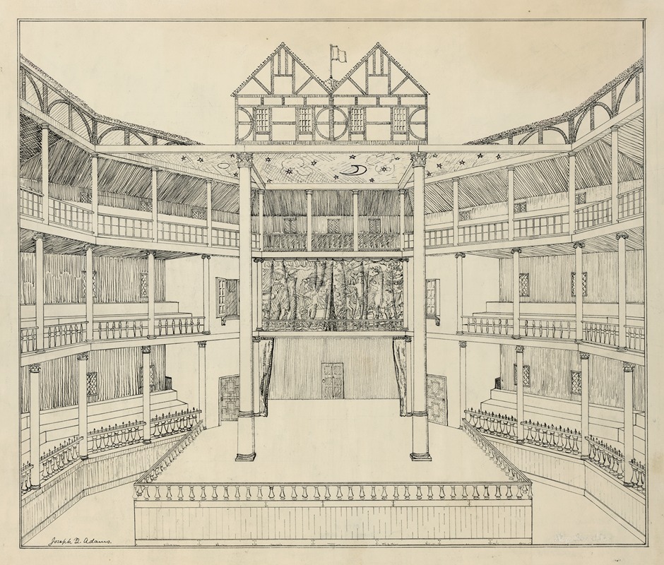 Joseph Quincy Adams - Shakespeare’s Globe Theatre, reconstruction